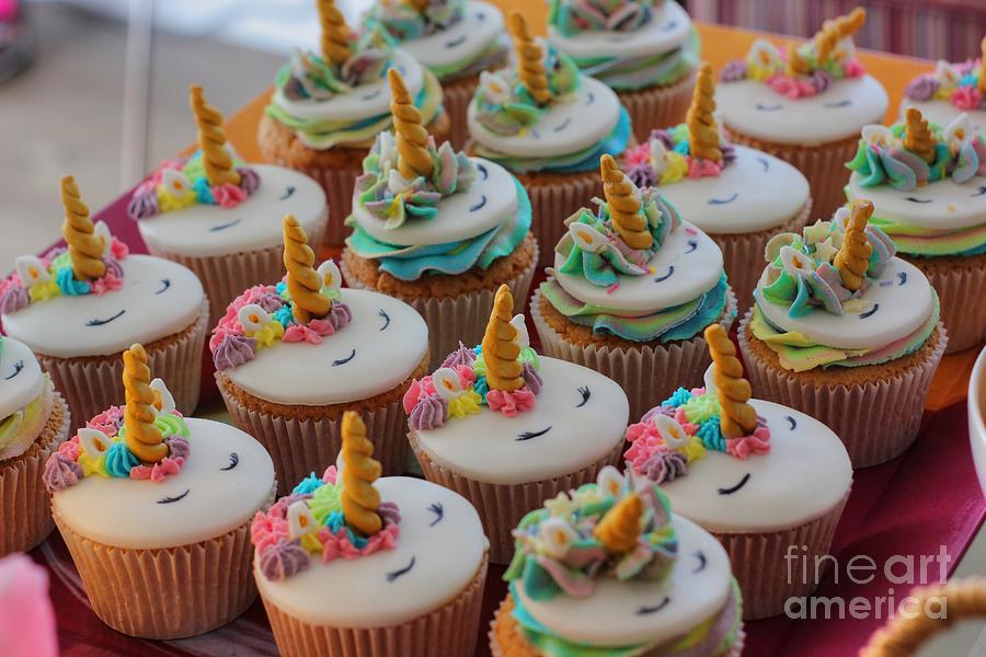 Unicorn Cupcakes  Photograph by Vicki Spindler