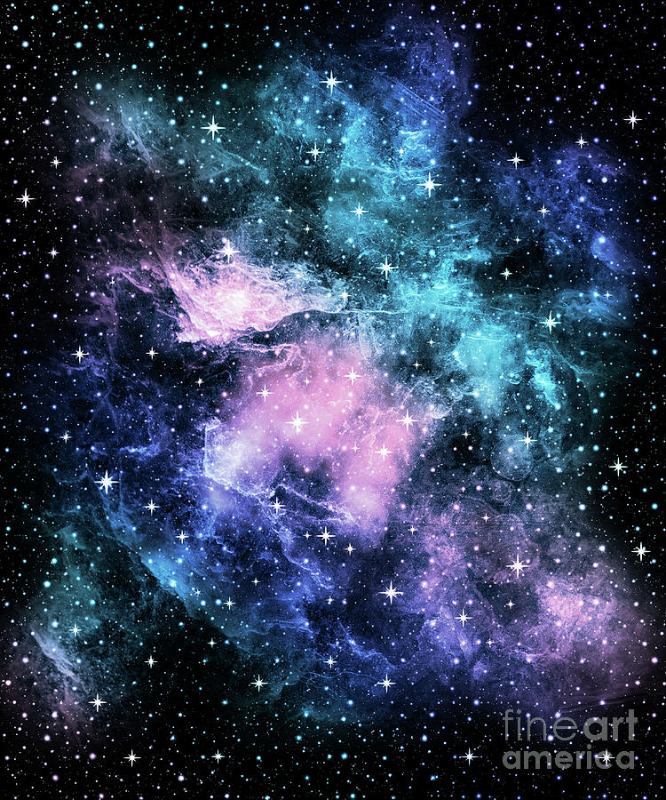 Abstract Digital Art - Unicorn Galaxy Nebula Dream #1 #decor #art  by Anitas and Bellas Art