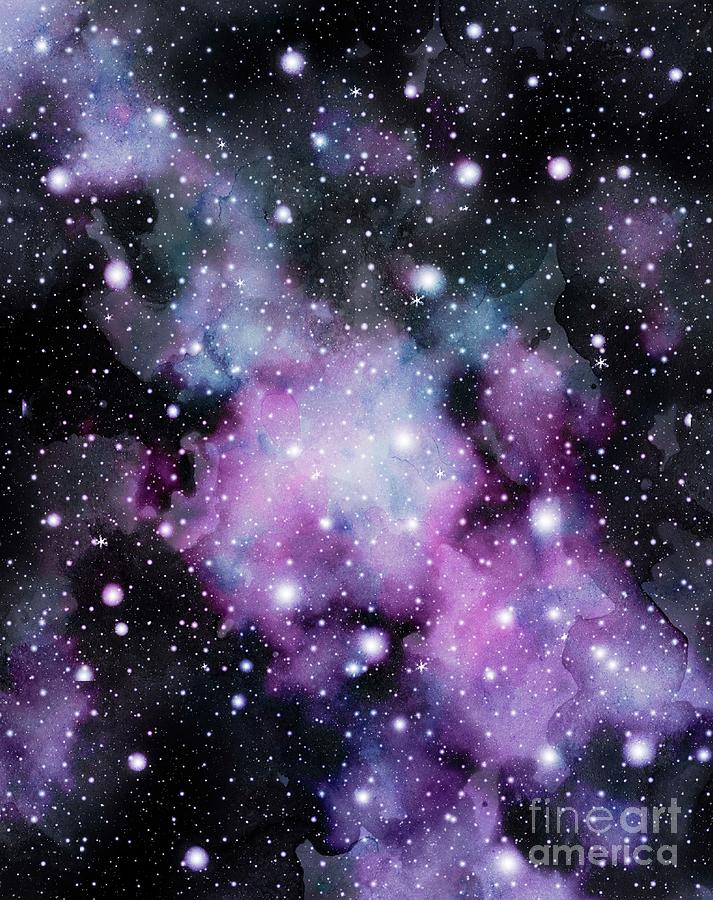 Abstract Digital Art - Unicorn Galaxy Nebula Dream #2 #decor #art  by Anitas and Bellas Art