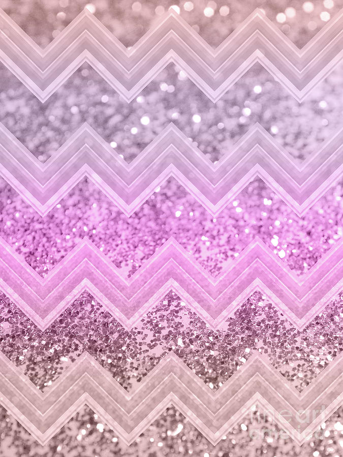 Color Mixed Media - Unicorn Glitter Chevron #2 #shiny #decor #art by Anitas and Bellas Art Color Mixed Media - Unicorn Glitter Chevron #2 #shiny #decor #art by Anitas and Bellas Art