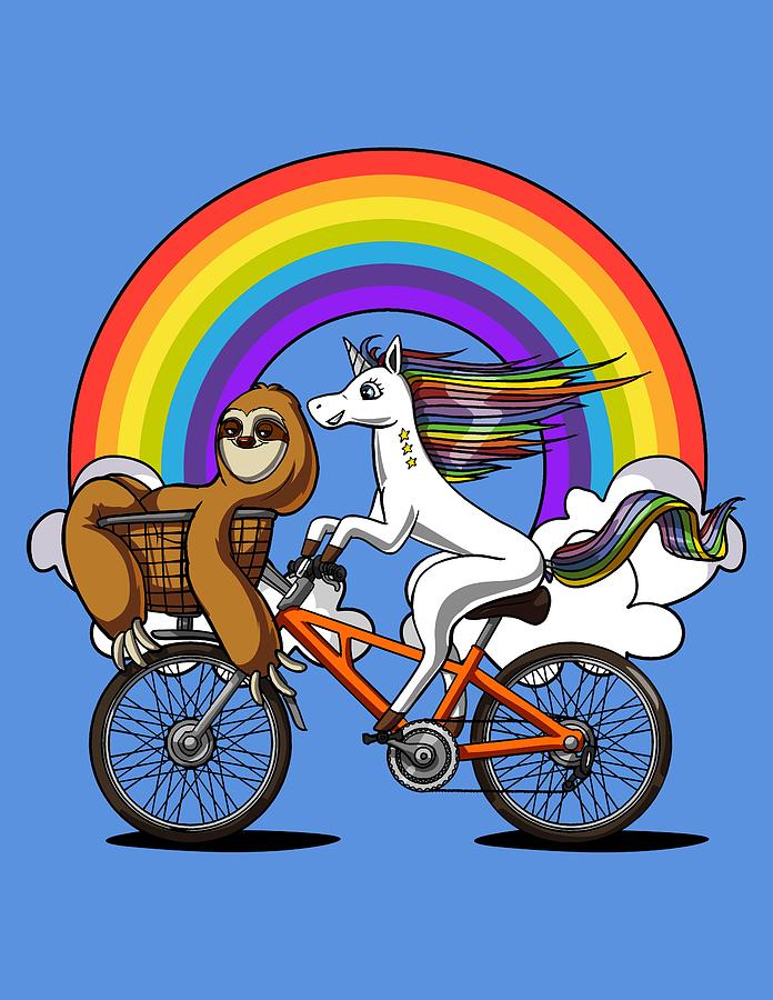 sloth riding a bike