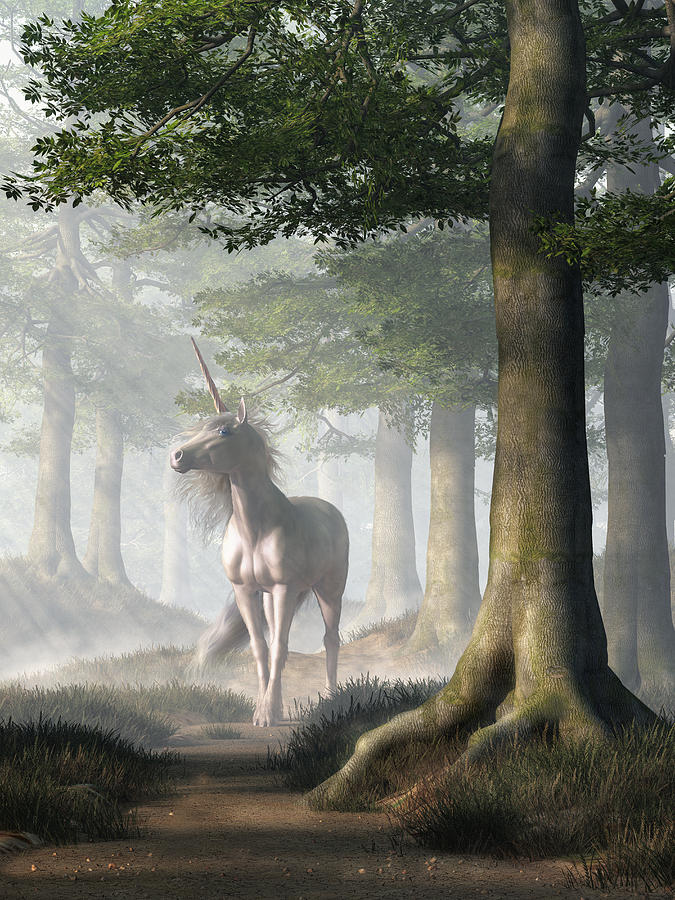 Unicorn Digital Art - Unicorn Trail by Daniel Eskridge