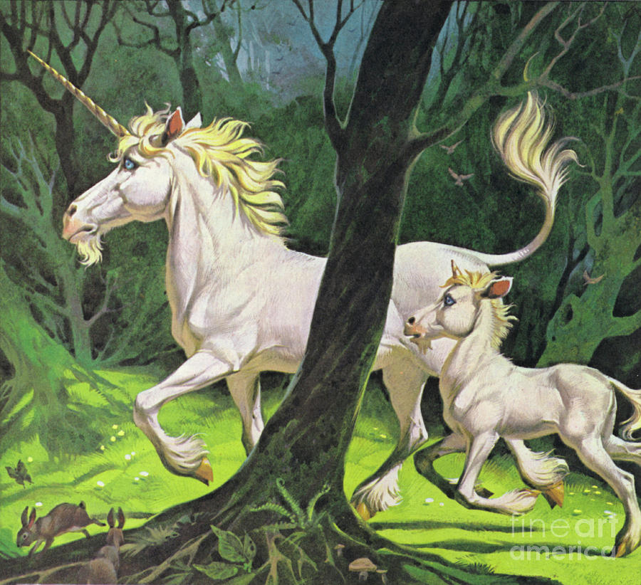 Unicorns Painting by Angus McBride