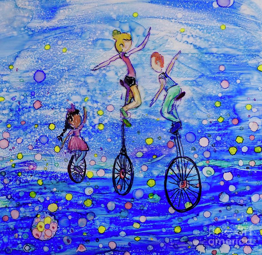 Unicycle Club Painting