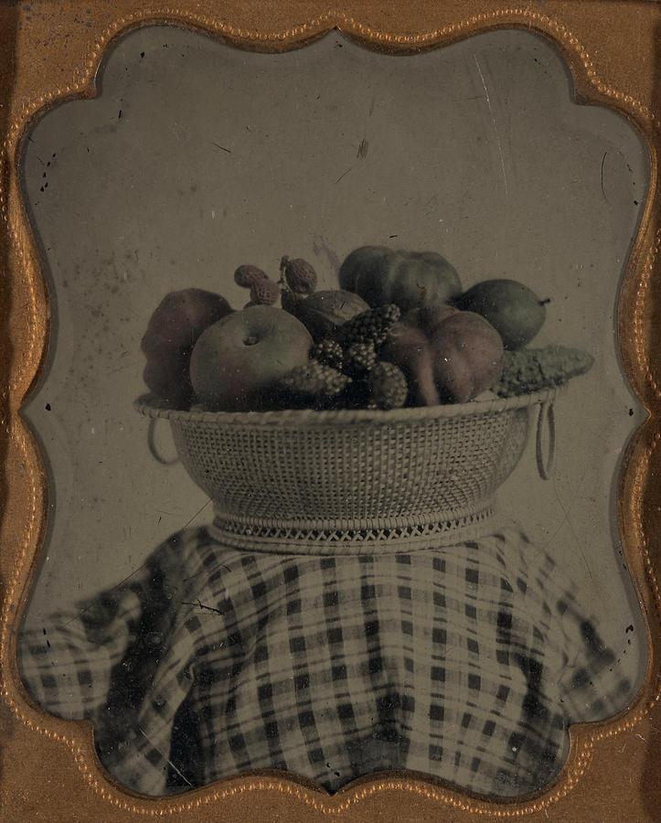 Unidentified Basket with produce ca. 1860 Ambrotype Painting by Celestial Images