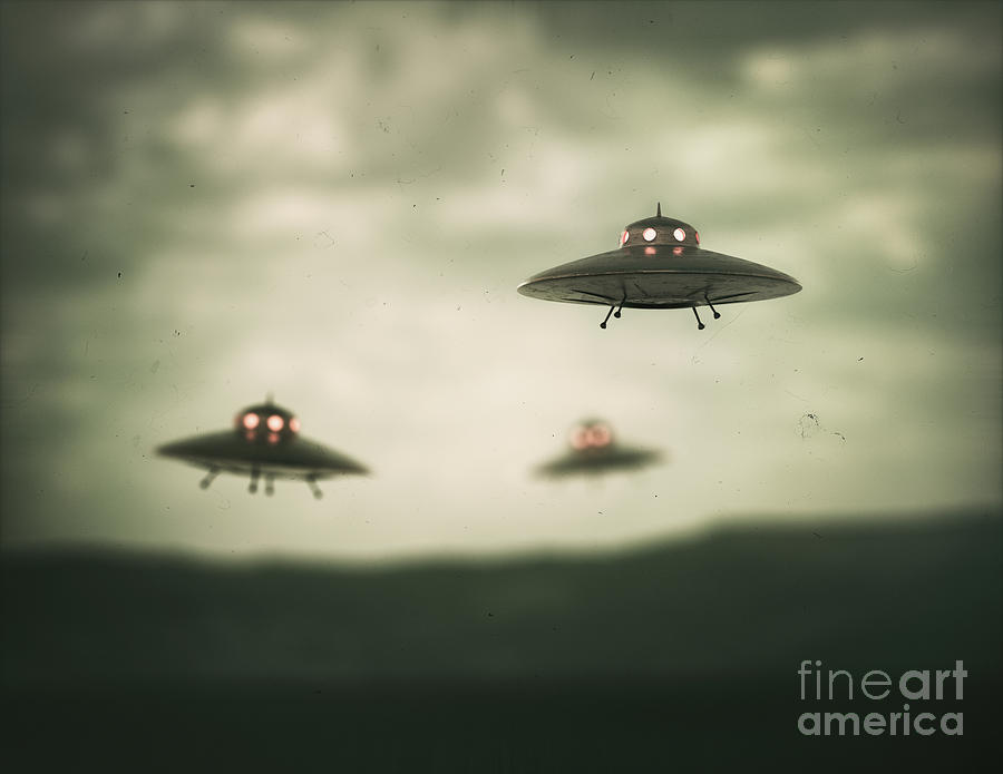Science Fiction Photograph - Unidentified Flying Objects by Ktsdesign/science Photo Library
