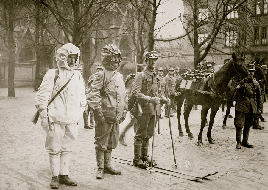 Uniform of German Snowshoe Battalion Painting by 
