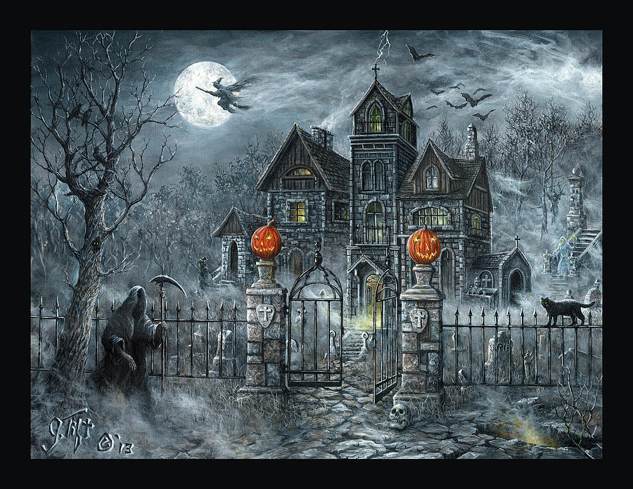 Halloween Painting - Uninvited Guest by Jeff Tift