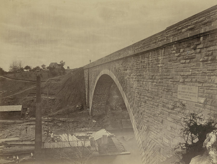 Union Arch, built by Gen. M.C. Meigs, span of 220 feet Painting by 