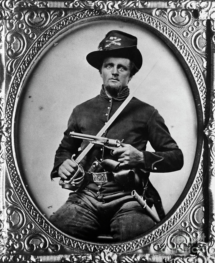 Union Cavalry Private Holding Gun Photograph by Bettmann