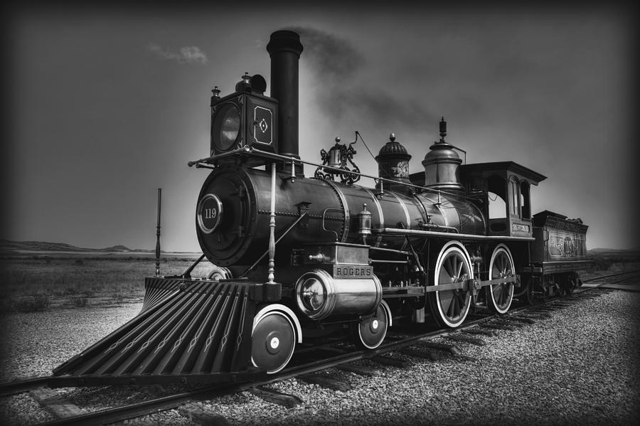 Union Pacific 119 Black and White Photograph by Michael Morse