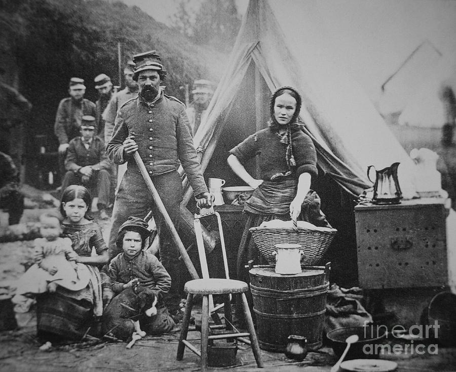 Union Soldier Of 31st Pennsylvania Regiment With Family In Camp Slocum ...