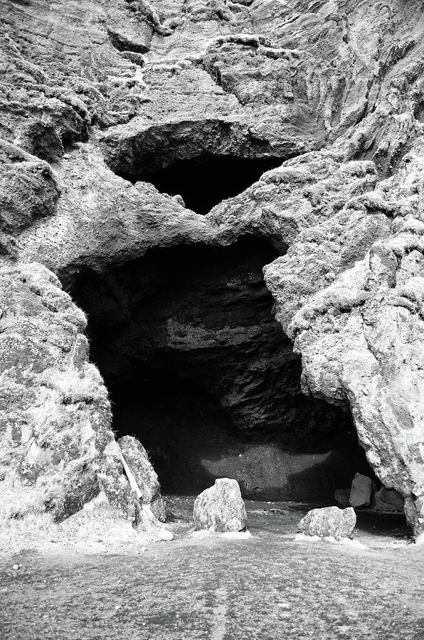 Unique Hjorleifshofdi Yoda Cave Entrance in Southern Iceland Black and ...