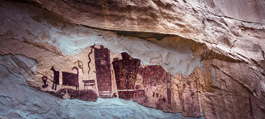 San Rafael Swell Pictograph Photograph by The Forests Edge Photography - Diane Sandoval