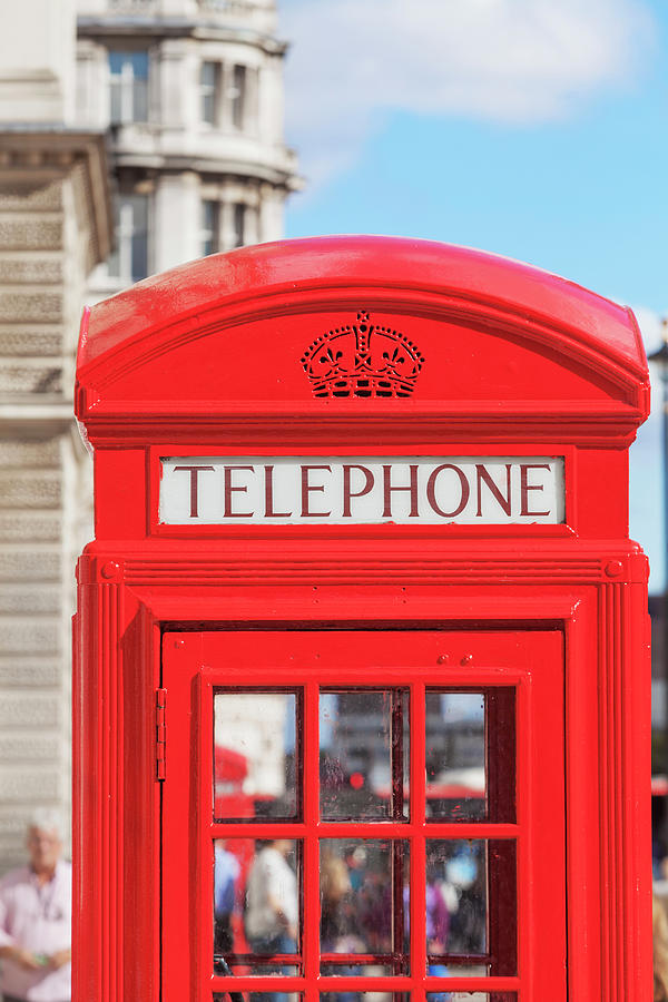 United Kingdom, England, London, Great Britain, British Isles, Red Phone Booth Digital Art by Marco Simoni