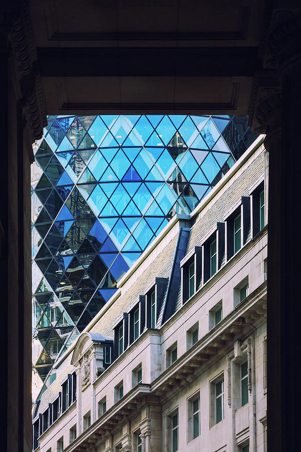 United Kingdom, England, London, Great Britain, City Of London, 30 St Mary Axe, The Gherkin, Digital Art by Maurizio Rellini