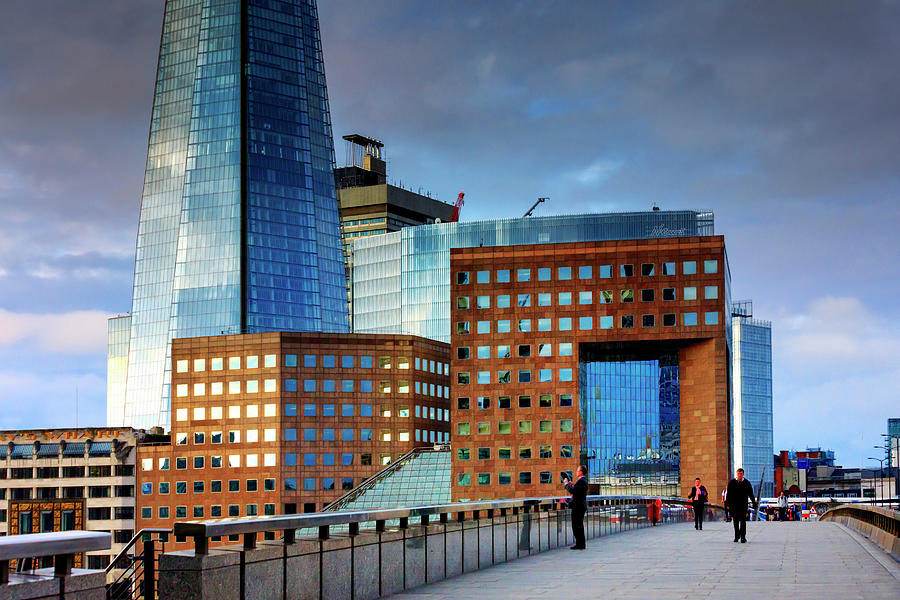 United Kingdom, England, London, Great Britain, City Of London, London Bridge, The Shard Building (by Renzo Piano) Digital Art by Maurizio Rellini