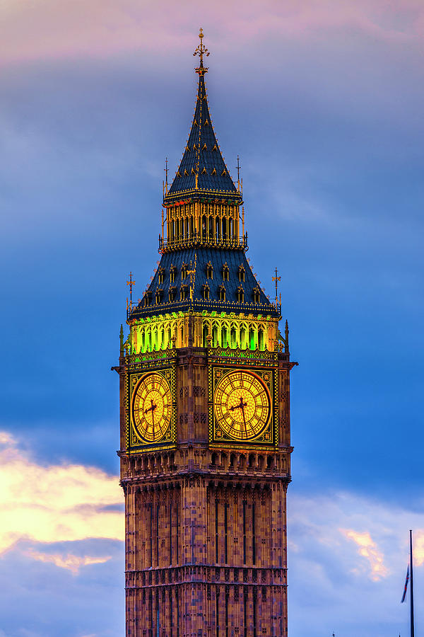 United Kingdom, England, London, Great Britain, City Of Westminster, Big Ben, Digital Art by Alessandro Saffo