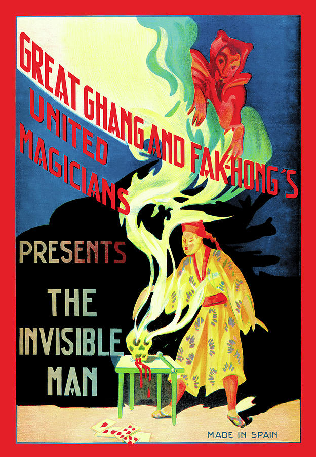 United Magicians Presents - The Invisible Man Painting by Unknown