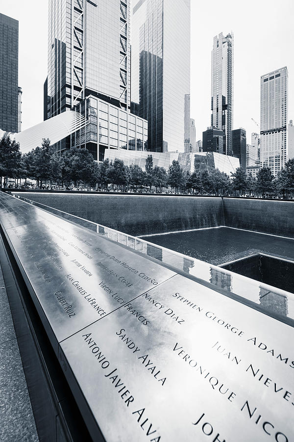 City Digital Art - United States, New York City, Manhattan, Lower Manhattan, Ground Zero, Memorial On The Grounds Of The One World Trade Center by Markus Lange