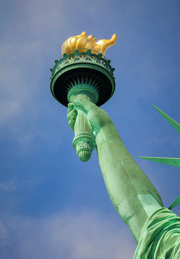 United States, New York City, Manhattan, Lower Manhattan, Liberty Island, Statue Of Liberty. Digital Art by Olimpio Fantuz
