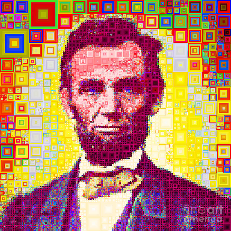 United States President Abraham Lincoln in Abstract Squares 20190201sq Photograph by Wingsdomain Art and Photography