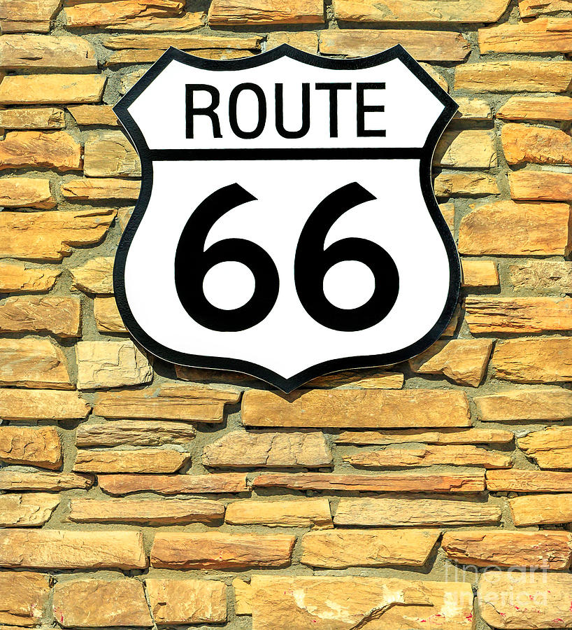 United States Route 66 sign Photograph by Benny Marty