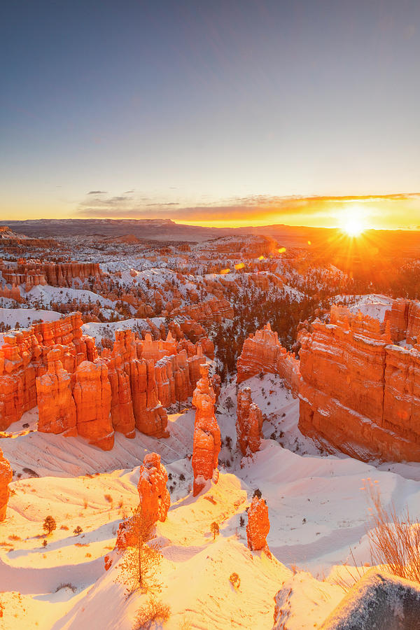 United States, Utah, Bryce Canyon National Park, Sunrise Over Bryce Canyon Digital Art by Jordan Banks