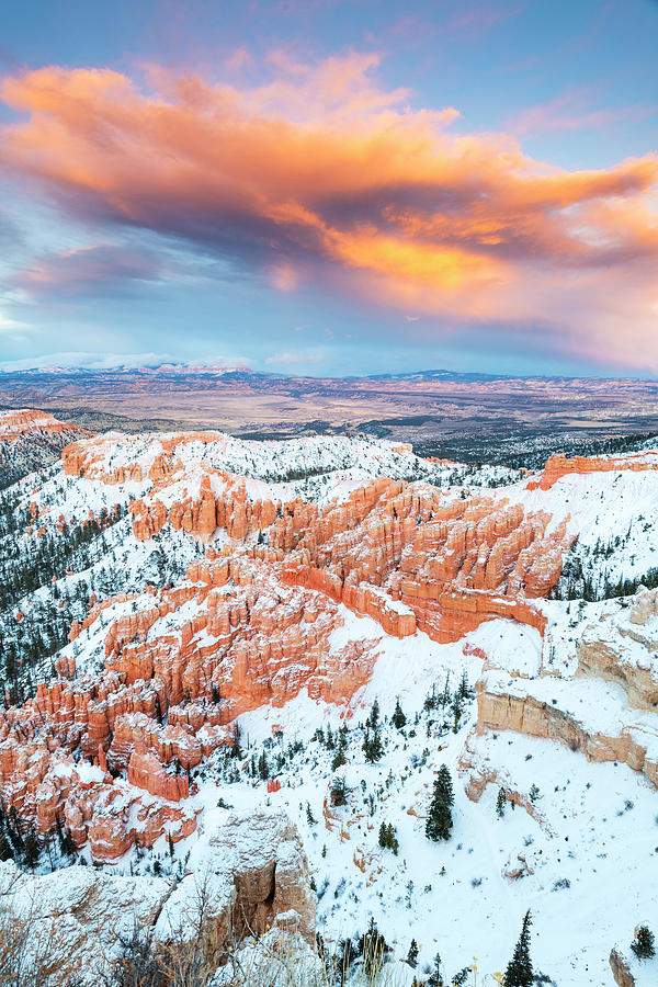 United States, Utah, Bryce Canyon National Park, Sunset Over Bryce Canyon Digital Art by Jordan Banks