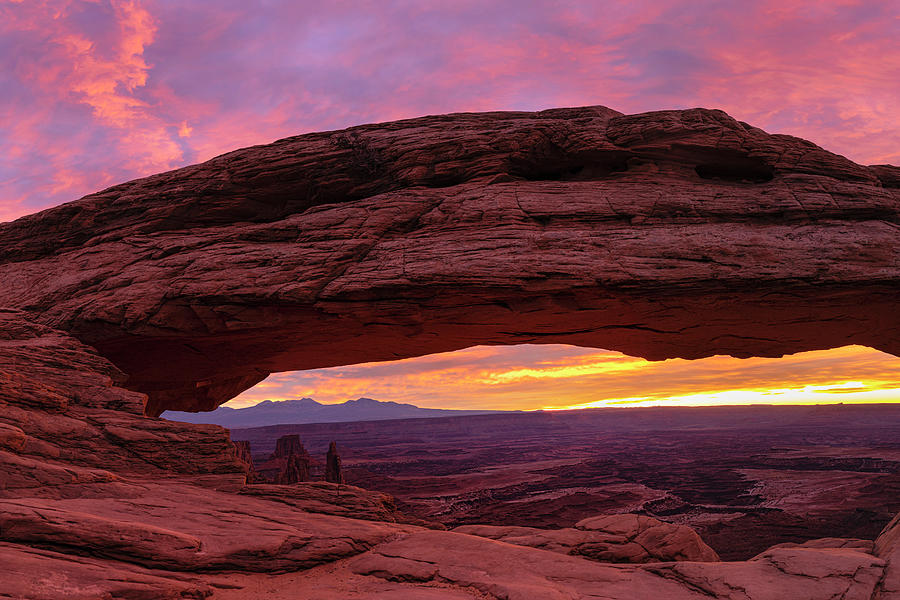 United States, Utah, Canyonlands National Park, Mesa Arch, Colorado Plateau, Mesa Arch At Sunrise Digital Art by Markus Lange