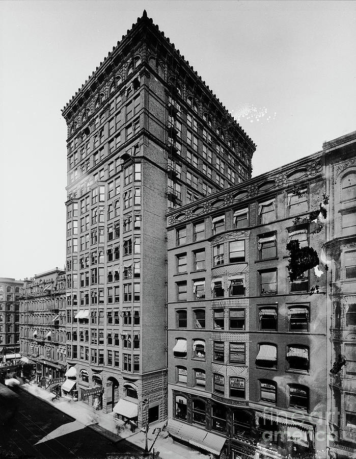 Unity Building, 127 North Dearborn Street, Chicago, Illinois, Usa, 1900 Photograph by Barnes And Crosby