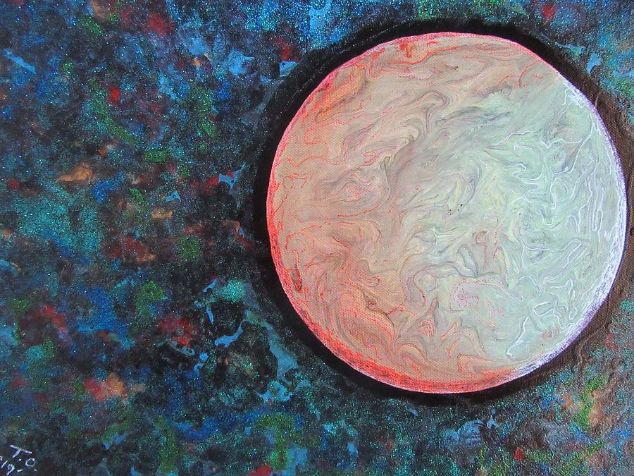 Universal Blood Moon  Mixed Media by Tammy Oliver