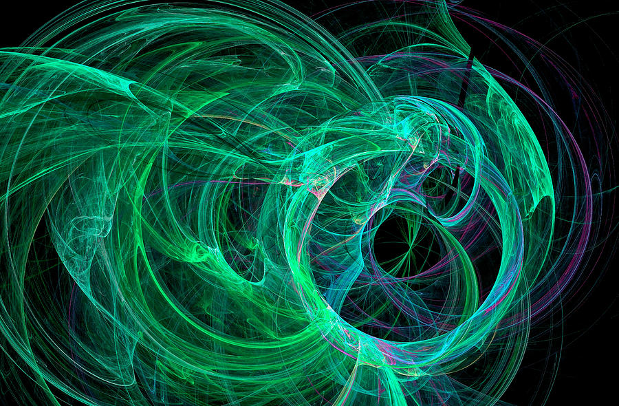 Universe Major Abstract Art Green Digital Art by Don Northup