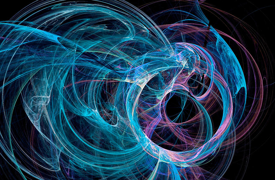 Universe Major Abstract Art Light Blue Digital Art by Don Northup