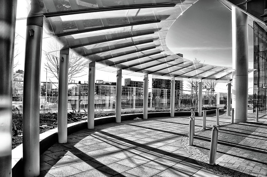 University City - FMC Building Walkway Photograph by Bill Cannon
