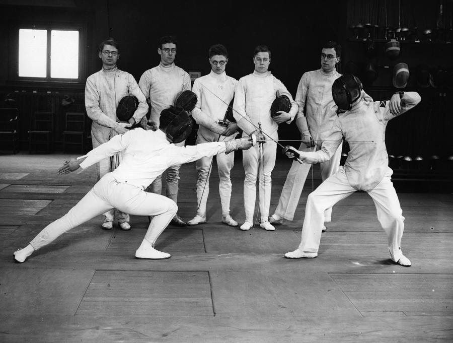 University Fencers Photograph by Topical Press Agency