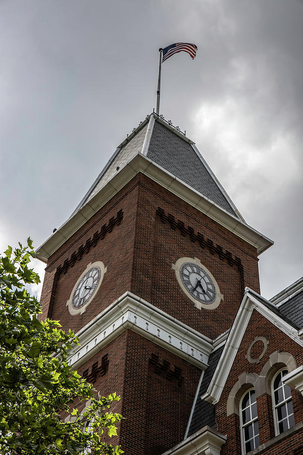 University Hall at The Ohio State University clock  Photograph by John McGraw