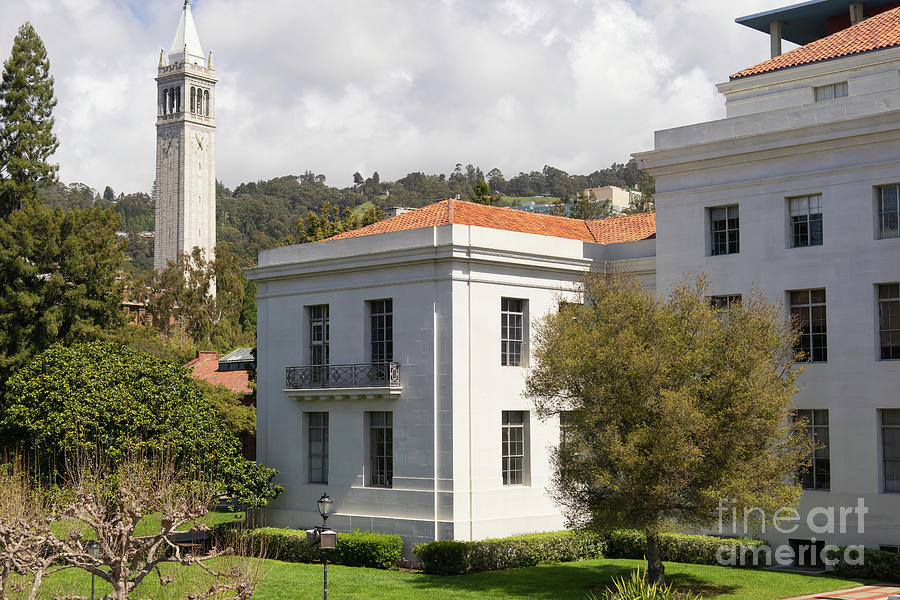 University of California at Berkeley Sproul Plaza and Sather Tower Campanile DSC6923 Photograph by Wingsdomain Art and Photography
