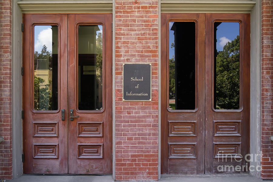 University of California Berkeley Historic South Hall School of Information Entrance Doors  DSC6939 Photograph by Wingsdomain Art and Photography