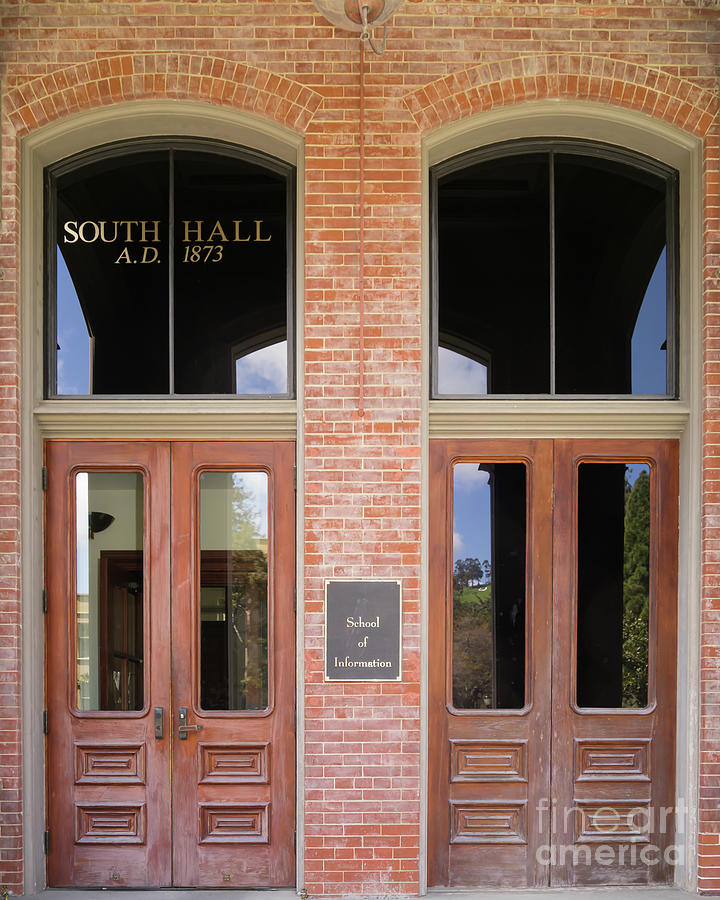University of California Berkeley Historic South Hall School of Information Entrance Doors DSC6949 Photograph by Wingsdomain Art and Photography