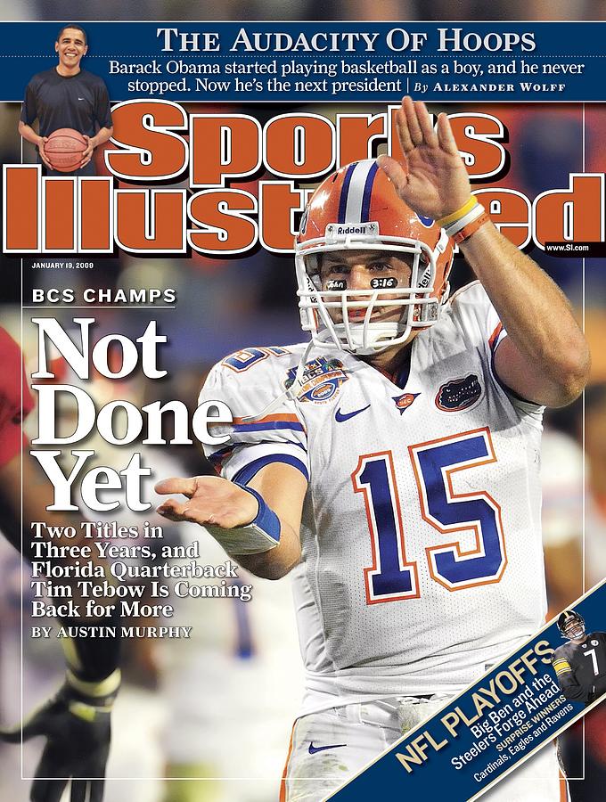 University Of Florida Florida Qb Tim Tebow, 2009 Fedex Bcs Sports Illustrated Cover Photograph by Sports Illustrated