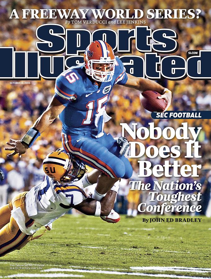 University Of Florida Qb Tim Tebow Sports Illustrated Cover Photograph by Sports Illustrated