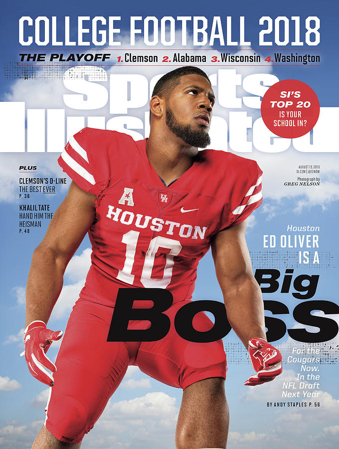 University Of Houston Ed Oliver, 2018 College Football Sports Illustrated Cover Photograph by Sports Illustrated