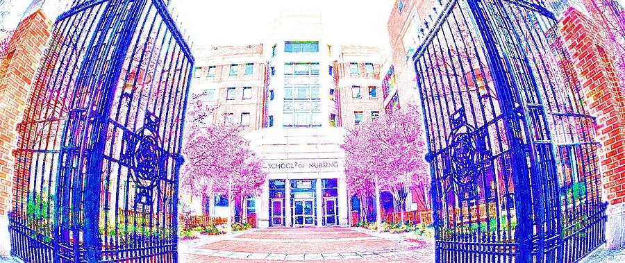 University of Maryland School of Nursing Mixed Media by DJ Fessenden