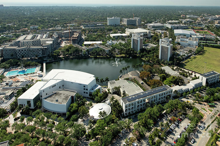 University of Miami Campus Aerial Photograph by David Oppenheimer