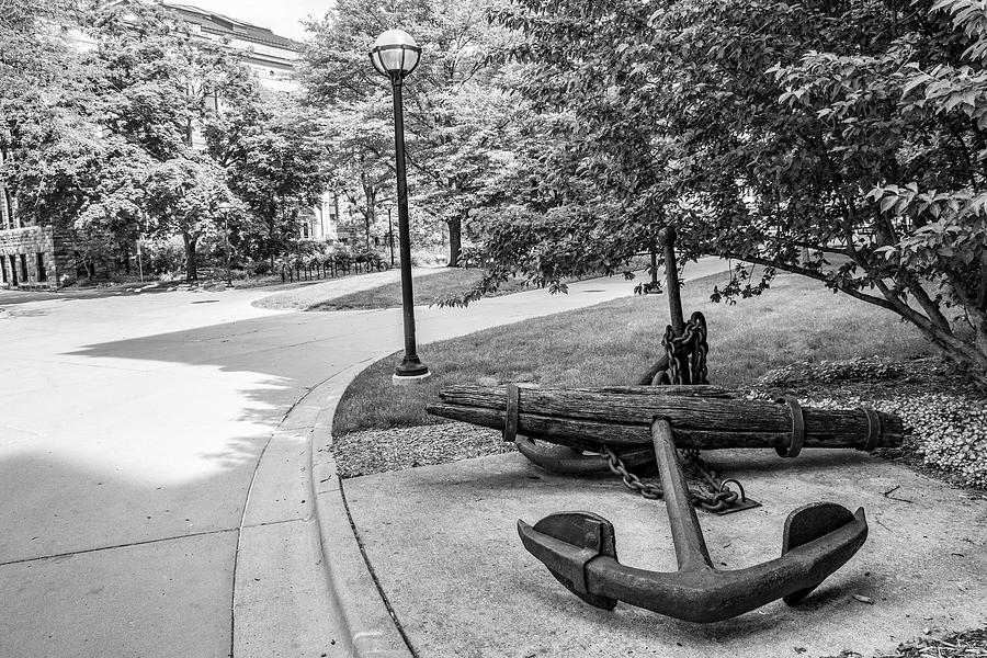 Black And White Photograph - University of Michigan Anchor 2 by John McGraw