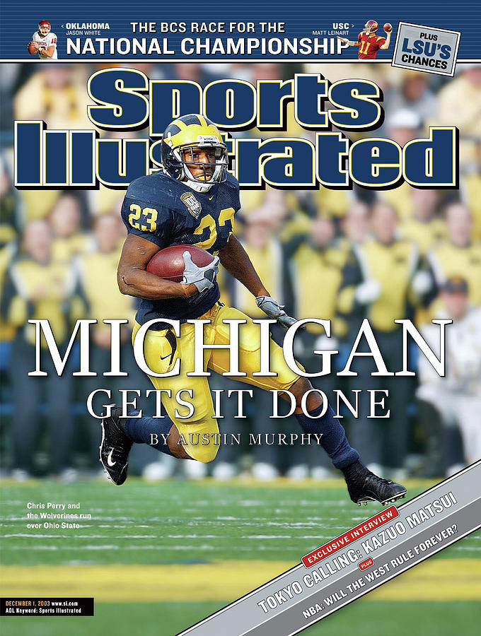 University Of Michigan Chris Perry Sports Illustrated Cover Photograph by Sports Illustrated