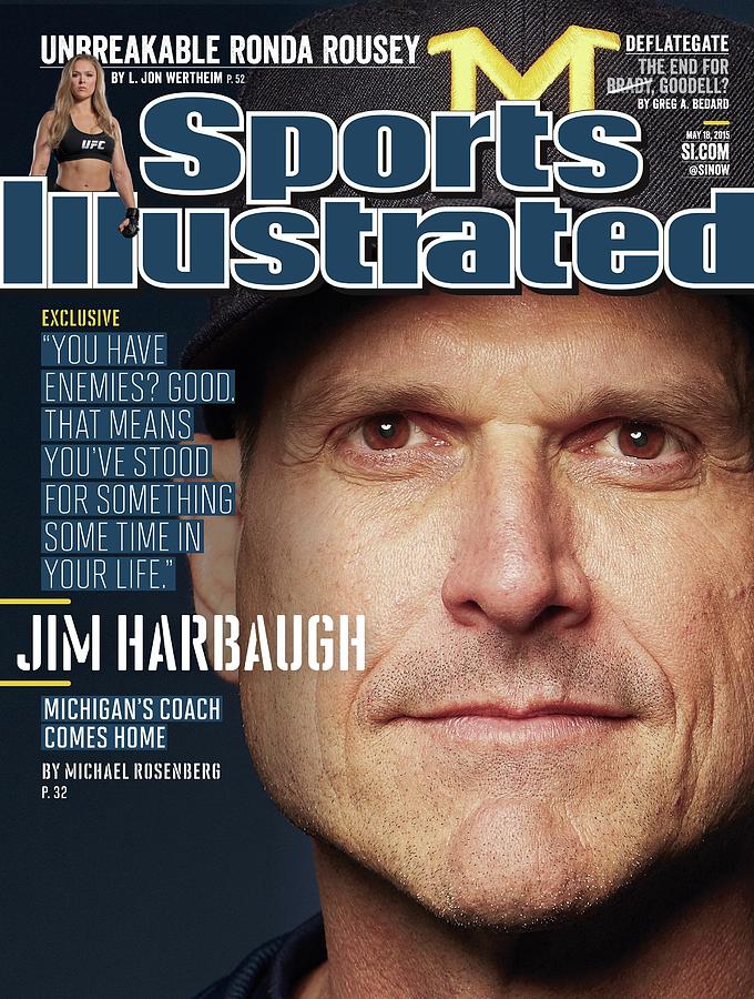 University Of Michigan Photograph - University Of Michigan Coach Jim Harbaugh Sports Illustrated Cover by Sports Illustrated