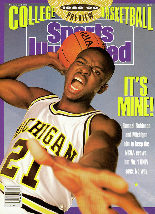 University Of Michigan Rumeal Robinson, 1989 College Sports Illustrated Cover Photograph by Sports Illustrated