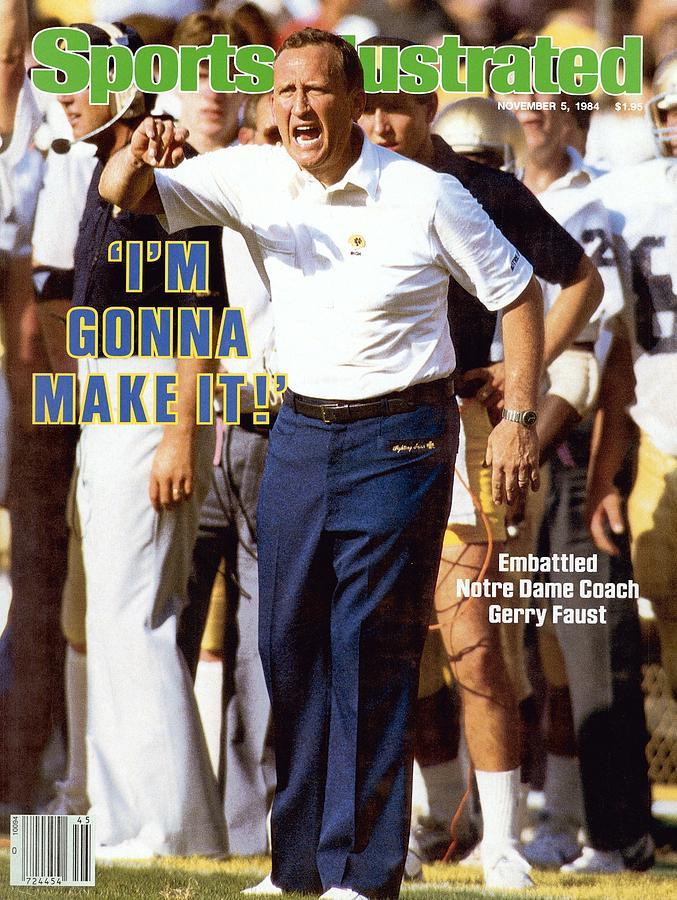 University Of Notre Dame Coach Gerry Faust Sports Illustrated Cover Photograph by Sports Illustrated